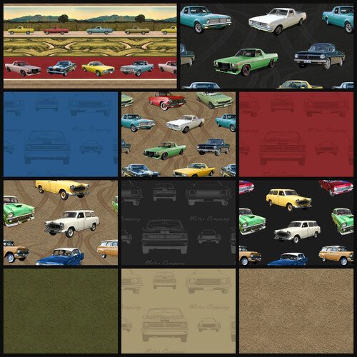 Aussie Icons Australian Vintage Cars Fabric Bundle