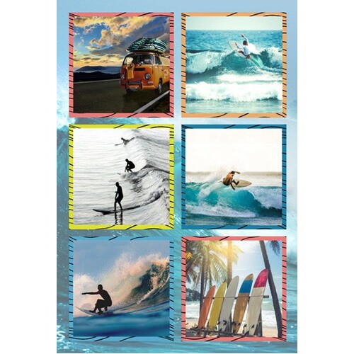 Ride The Wave 6 Block Surfer Surfing Panel B