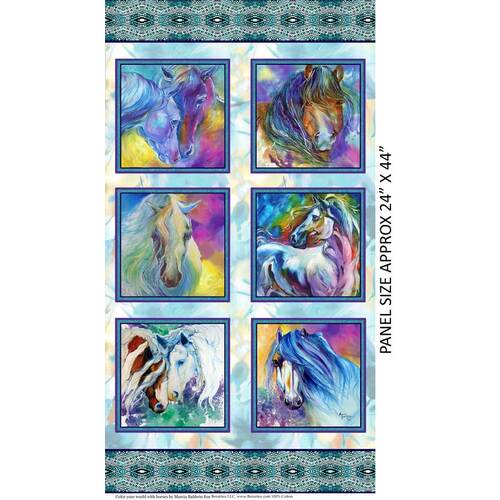 Colour your World with Horses 24" Panel  3084 