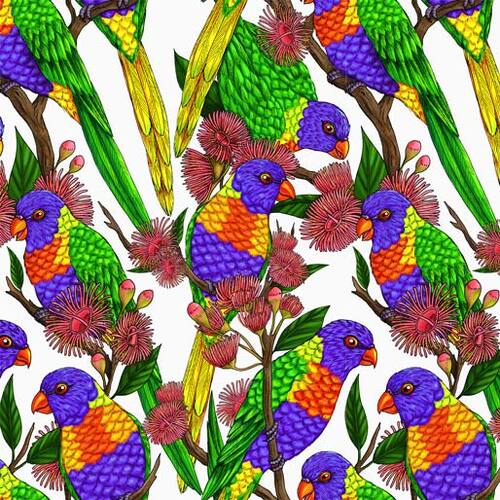 Wonderful Wings Lorikeets White 0224E2