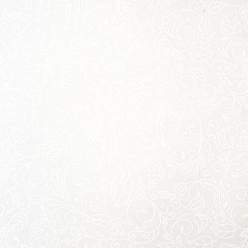 True White Tonal Tone on Tone Bloom Vines 25