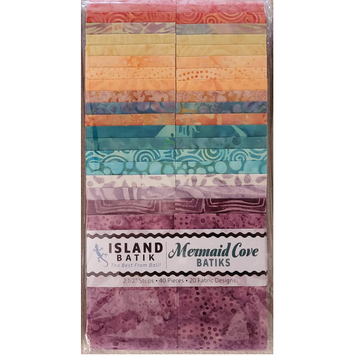 Mermaid Cove Batik Jelly Roll Strips STB33