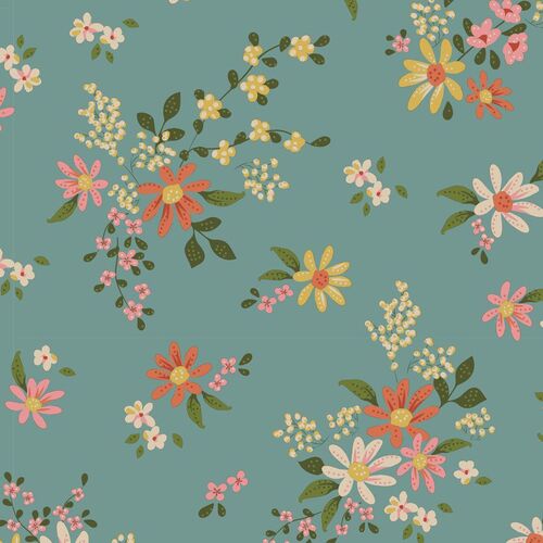Tilda Chic Escape Daisyfield Basics Teal 110050