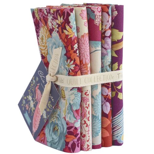 Tilda Chic Escape Fat Quarter Bundle Plum 300128