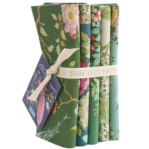 Tilda Chic Escape Fat Quarter Bundle Green 300131