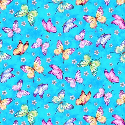 Fabric Remnant-Gossamer Garden Butterfly 52cm