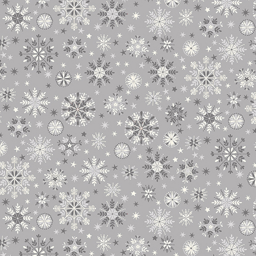 Scandi 2022 Christmas Scattered Snowflakes Silver 2457-S6