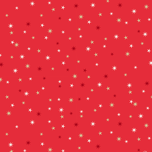 Scandi 2022 Christmas Scattered Stars Red 2456-R5