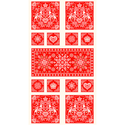 Scandi 2022 Christmas Panel Red 2462-R