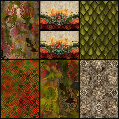Dragons The Ancients Digital Fat Quarter Bundle