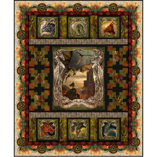Dragons The Ancients Scenic Quilt Kit
