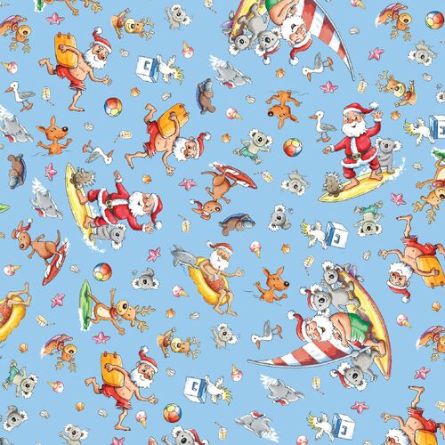 Summertime Santa Aussie Surfing Christmas Sky DV5408