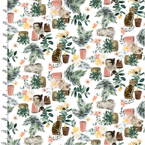 Everyday is Caturday Cat Flower Pots 18037-WHT