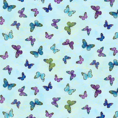 Utopia Flutter Butterfly Metallic Aqua Blue 1025