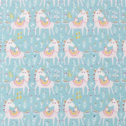 Playtime Unicorn Floral Novelty Per Metre