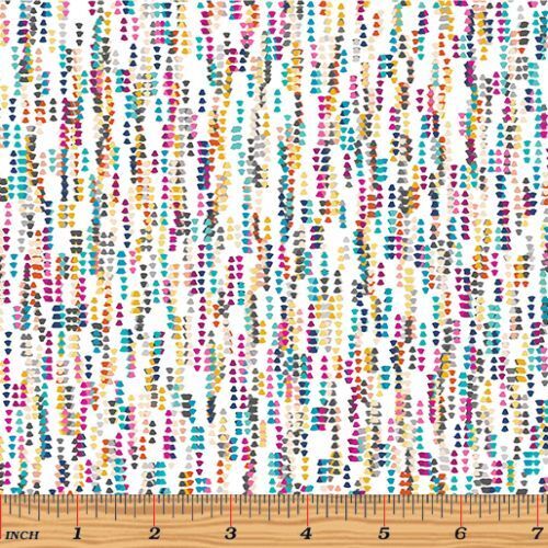 Knit Together Floating Texture White Per Metre