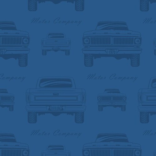 Vintage Vehicles Car Ute Silhouette Blue Blender P