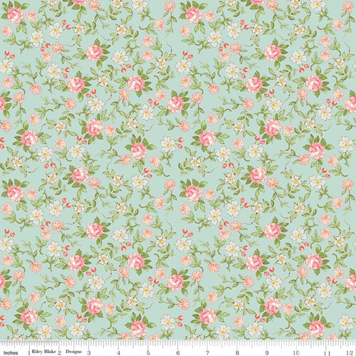 Fabric Remnant-Rose * Violets Floral 75cm