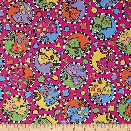 Kool Kats Cat Circles Pink