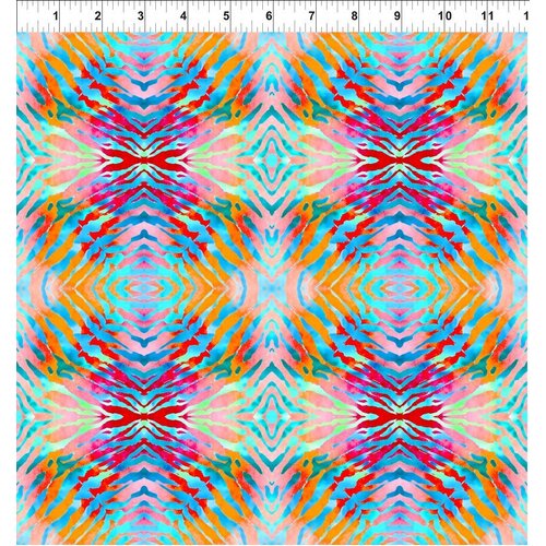 * SALE* Safari Digital Tie Dye Kaleidoscope Per Metre