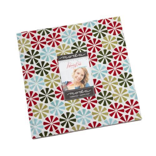 Peppermint Bark Christmas 10" Layer Cake Fabric Squares
