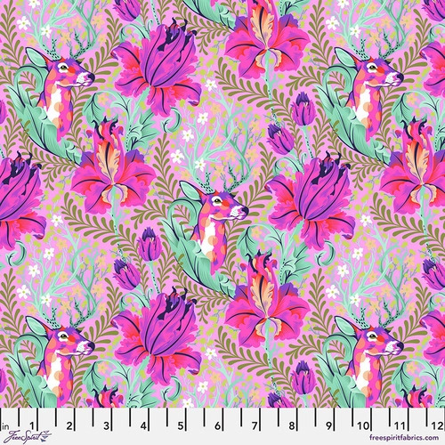 Tula Pink Tiny Beasts Deer John 178-GLIMMER