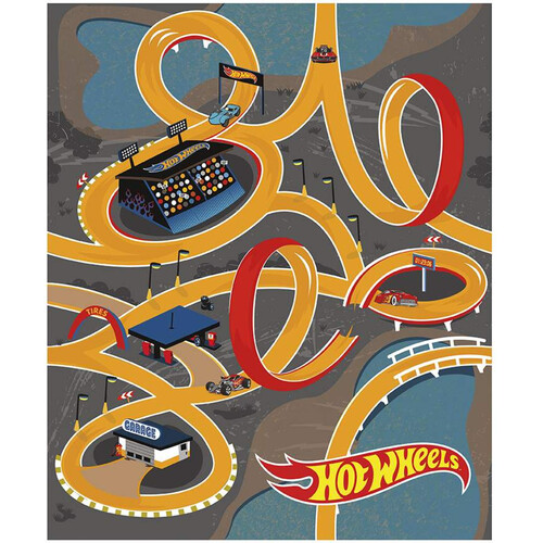 Hot Wheels Classic Race Track Canvas Panel Yellow 11485