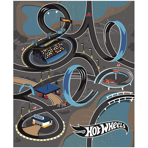 Hot Wheels Classic Race Track Canvas Panel Blue 11485