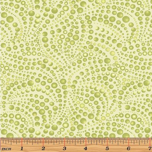 Fabric Remnant-Cat-I-Tude Beads Lime 89cm