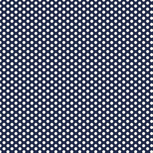 Fabric Remnant-Polka Dots Navy 77cm