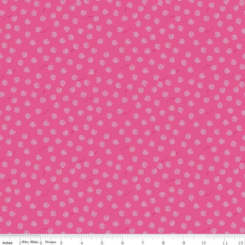 Fabric Remnant- Chloe & Friends Pink 45cm