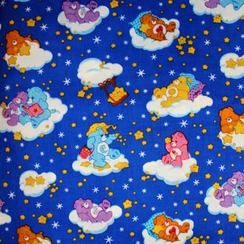Fabric Remnant- OOP Care Bear Clouds 38cm