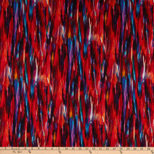 * SALE * Painted Horses Blur Blender Red Multi 6668-10 By the Metre