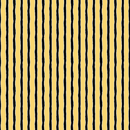 Fabric Remnant - Bee You! Stripe Black Yellow 50cm