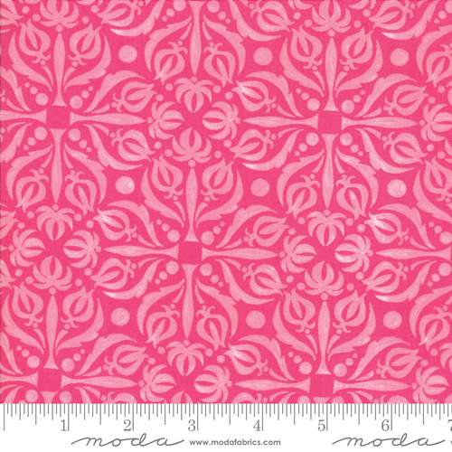 * SALE *  Sweet Pea and Lily Medallion Rose Pink By The Metre