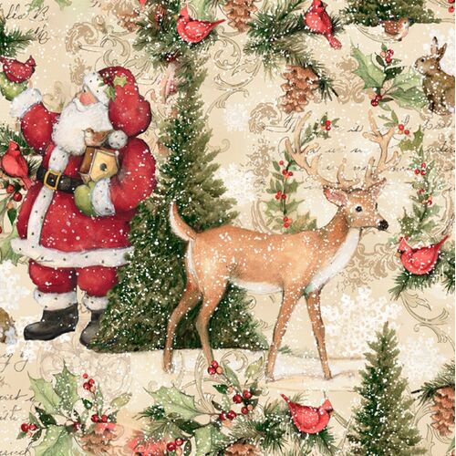 Christmas Santa Claus Tree Reindeers 30250-110