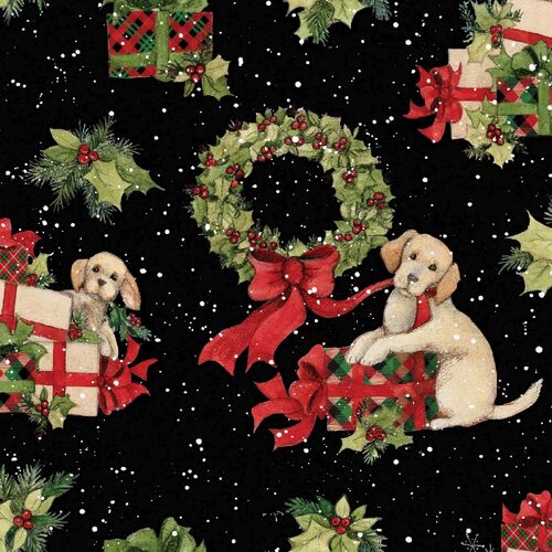 Christmas Santa Claus Puppy Dogs Wreaths 30250-103