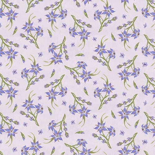 Lavender Garden Tossed Star Floral 9877-57