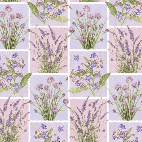 Lavender Garden Floral Patchwork 9871-57