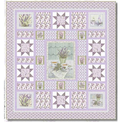 Lavender Garden Floral Quilt Fabric Kit