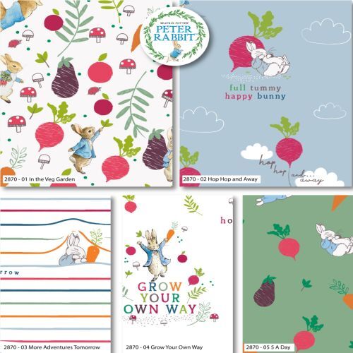 Licensed Peter Rabbit Homegrown Fat Quarter Bundle