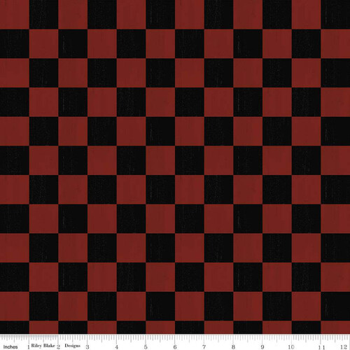 I'd Rather be Playing Chess Checkerboard Black Red C11261