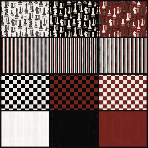 I'd Rather be Playing Chess 1/2 Metre Fabric Bundle