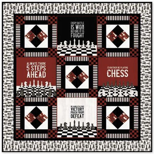 I'd Rather be Playing Chess Quilt Kit 64" x 64"