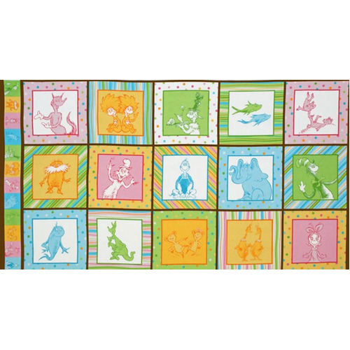 OOP Celebrate Seuss Novelty Fabric Panel