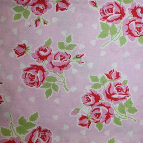 Fabric Remnant -OOP Valentine Rose Tanya Whelan 40cm