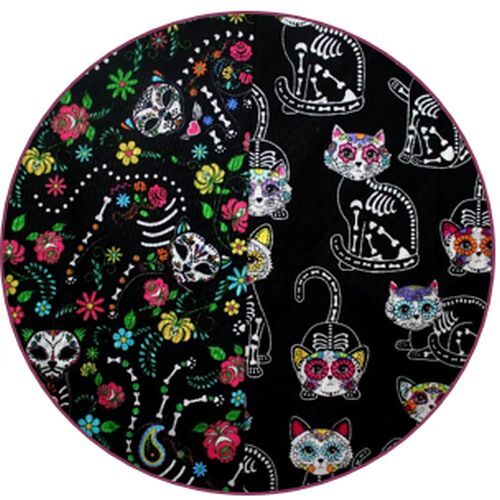 LCSFQ-Last Chance Skinny FQ Pack-Skeleton Cats-2 designs