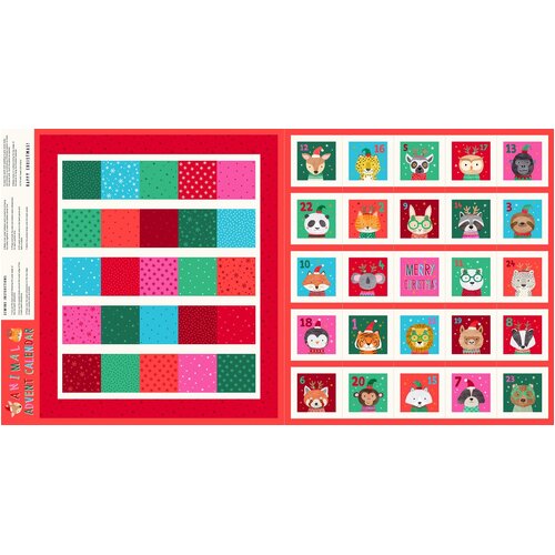 Dashwood Merry Menagerie Christmas Advent Calender Panel D2128