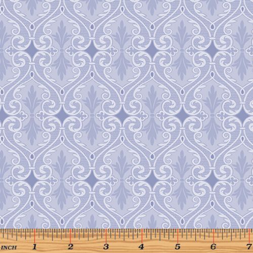 * SALE* Totally Tulips Damask Periwinkle 3655 Per Metre