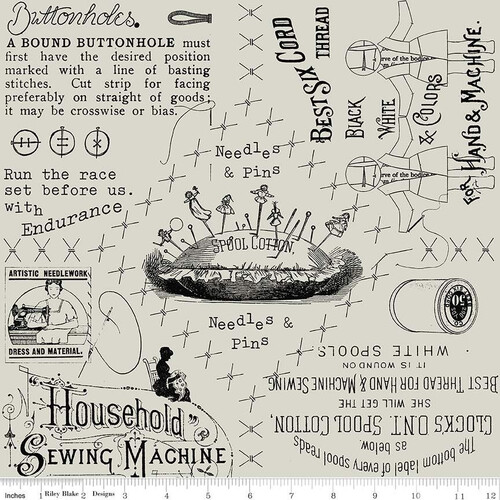 Best of She Who Sews Sew Vintage Text Grey CD11343